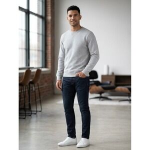 Everlane Uniform Mens French Terry Crewneck Sweatshirt Heather Grey Size M